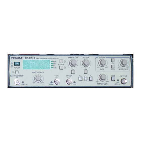 Tenma 72-7210 Quick Manual