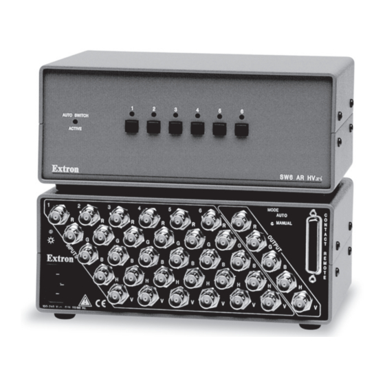 Extron electronics SW 4 AR MX HV User Manual