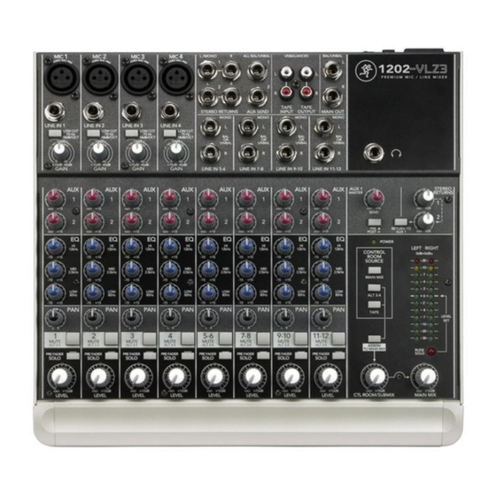 Mackie 1202-VLZ3 Specifications