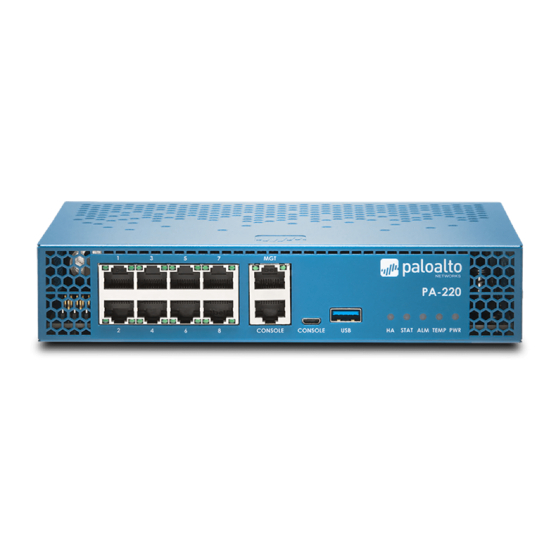 PaloAlto Networks PA-220 Hardware Reference Manual