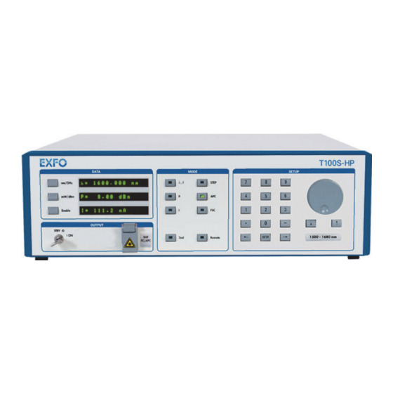EXFO T100S-HP Programming Manual