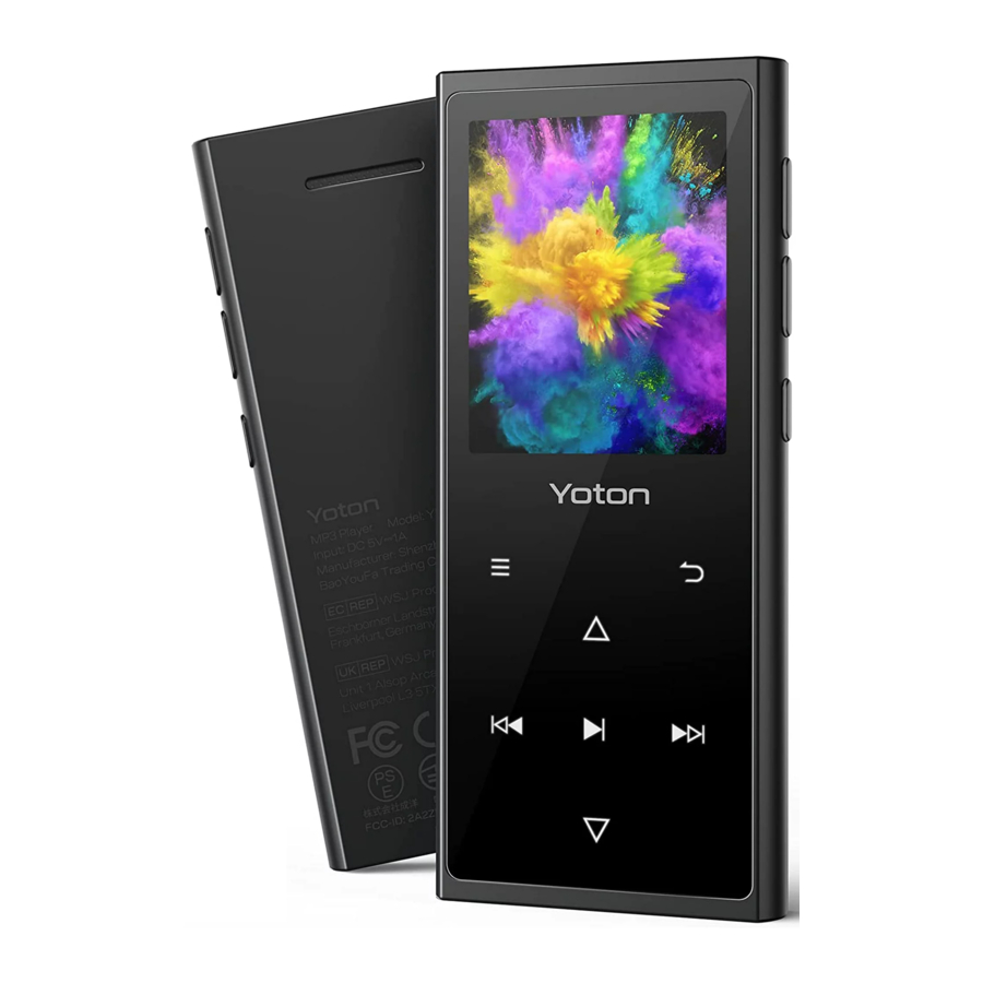 YOTON YM05 - MP3 Player Manual