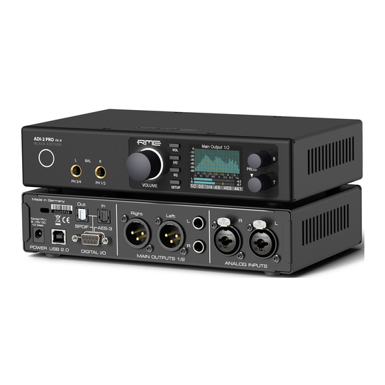 RME Audio ADI-2 Pro User Manual