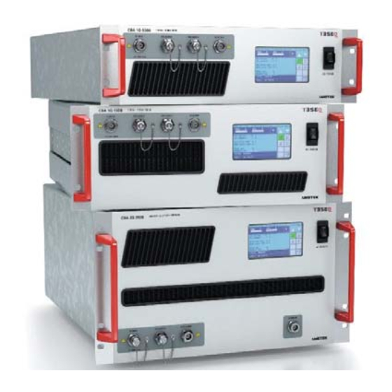 Ametek Teseo CBA Series Operation Manual