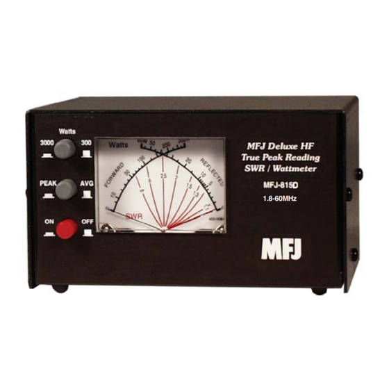 MFJ -815D Instruction Manual