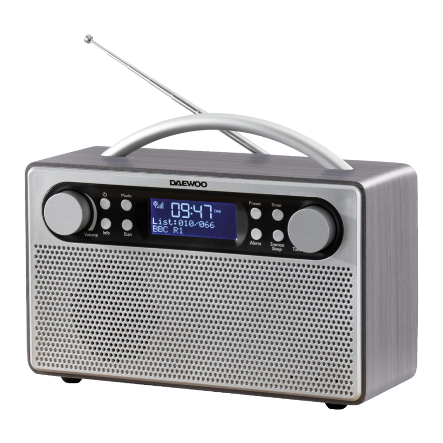 Daewoo AVS1324G - Portable DAB Radio Manual