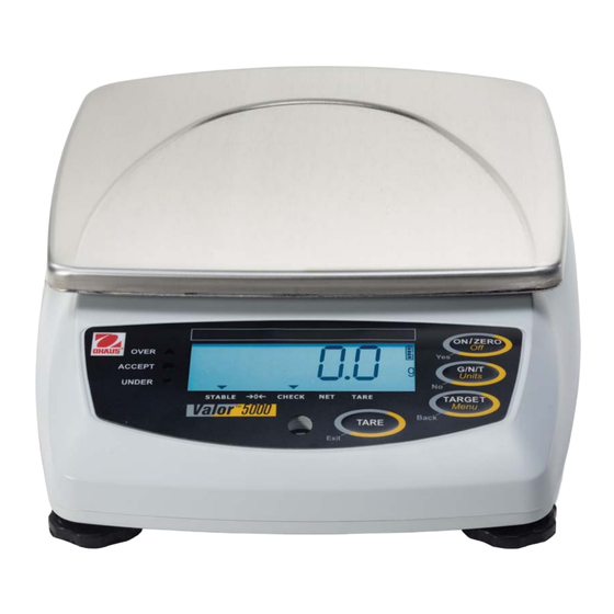 OHAUS Valor 5000 Series Service Manual