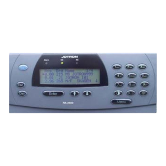 jotron RA-2500 Operator And Installation Manual