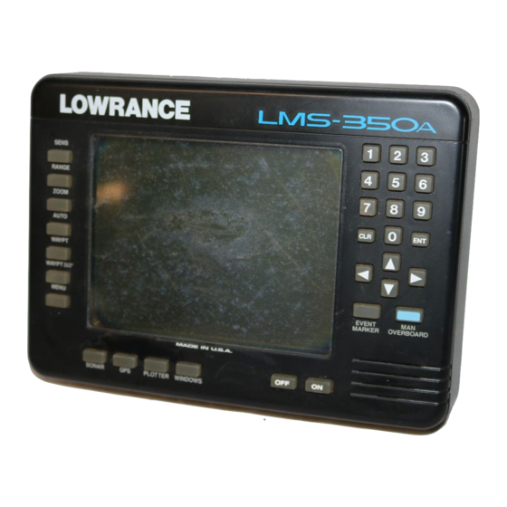 Lowrance LMS-350A Installation And Operation Instructions Manual