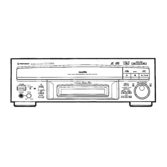 Pioneer LaserDisc CLD-D750 Operating Instructions Manual