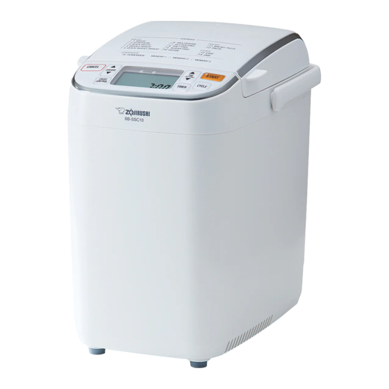 Zojirushi HOME BAKERY MAESTRO BB-SSC10 Operating Instructions Manual