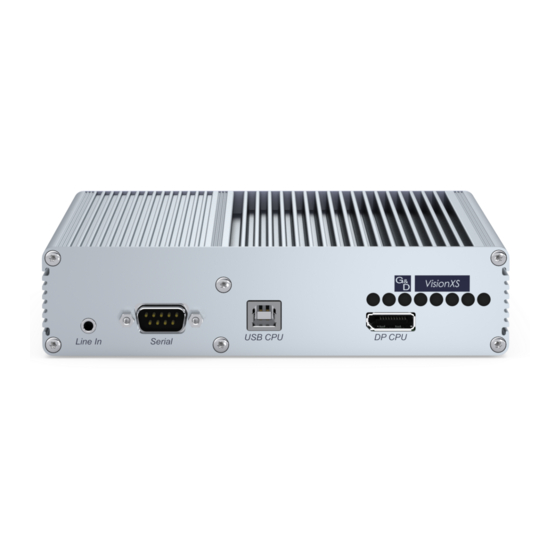 G&D VisionXS-C-DP-HR Installation & Operation Manual