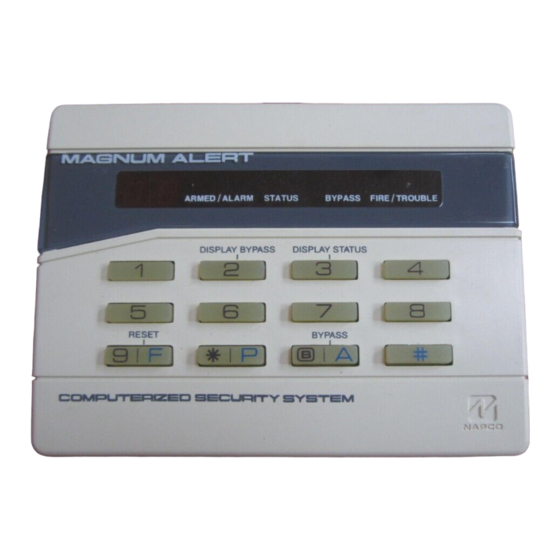 NAPCO MAGNUM ALERT RP1016E KEYPAD Manual
