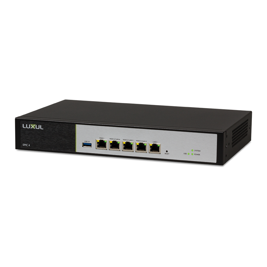 Luxul EPIC 4 Quick Install Manual