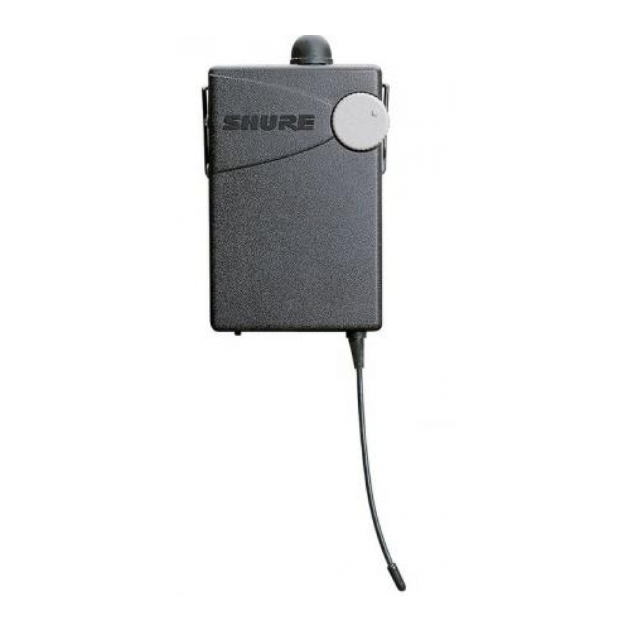 Shure P4R User Manual