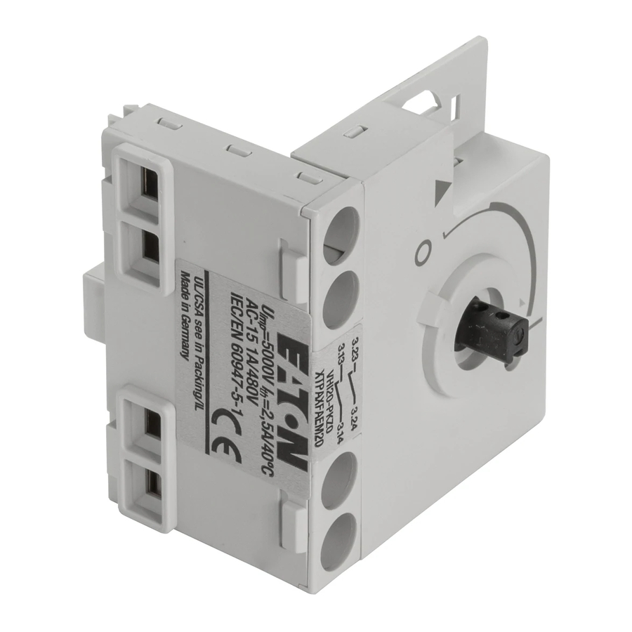 Moeller VHI20-PKZ0 Installation Instructions