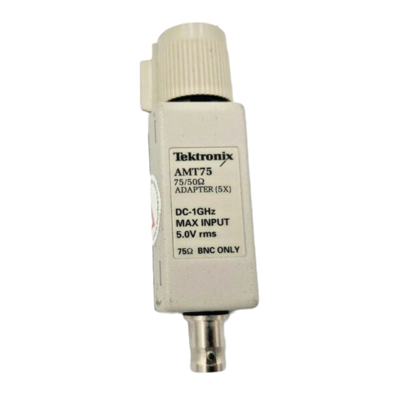 Tektronix AMT75 Instructions Manual