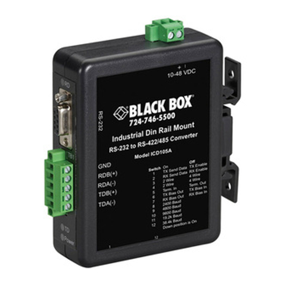 Black Box ICD105A Specifications