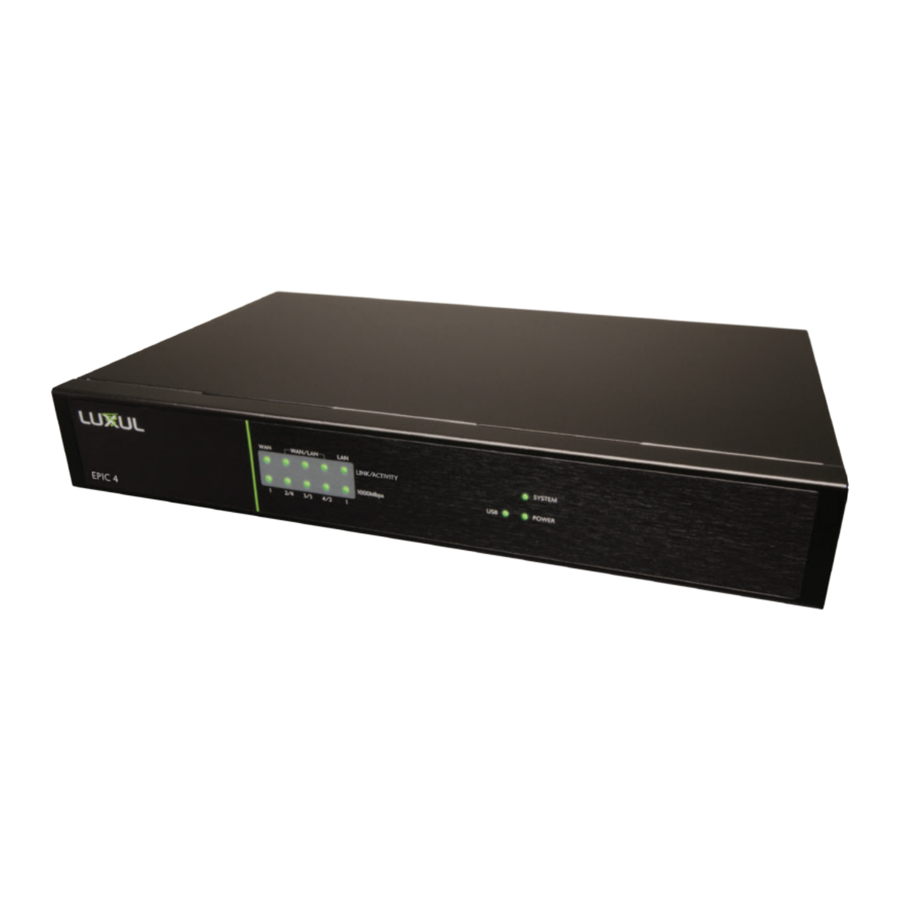 Luxul Epic 4 ABR-4500 - Multi-WAN Gigabit Router Quick Install Guide