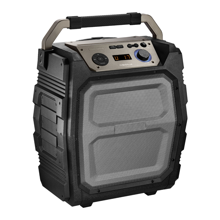 Insignia Rugged Speaker System XL NS-HLPS5018 Quick Setup Guide