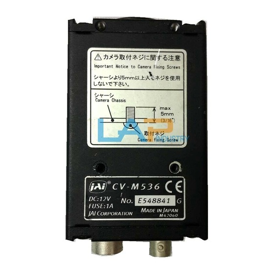 JAI CV-M536 Operation Manual