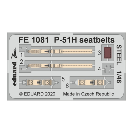 Eduard P-51H seatbelts STEEL Manual