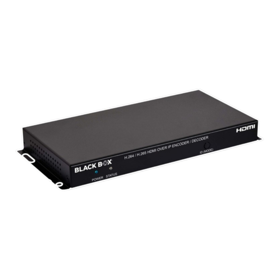 User Manuals: Black Box H.264 HDMI Encoder