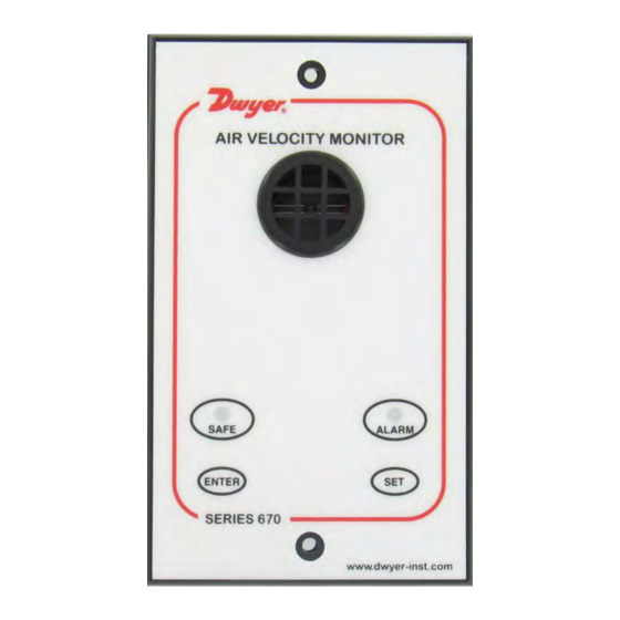 Dwyer Instruments 670 Series Installation And Operating Instructions Manual