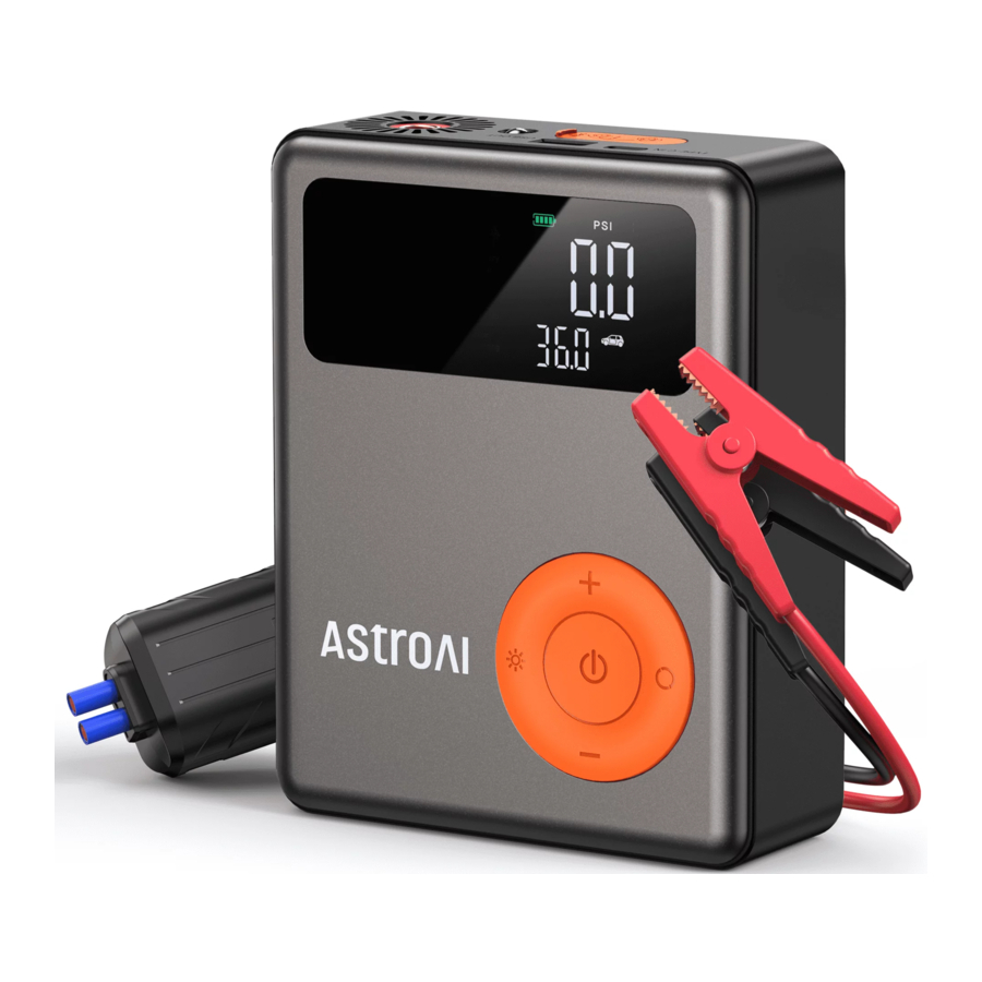 AstroAI DK-MF139 - 1750A 12V Battery Jump Starter with 150PSI Digital Tire Inflator Manual