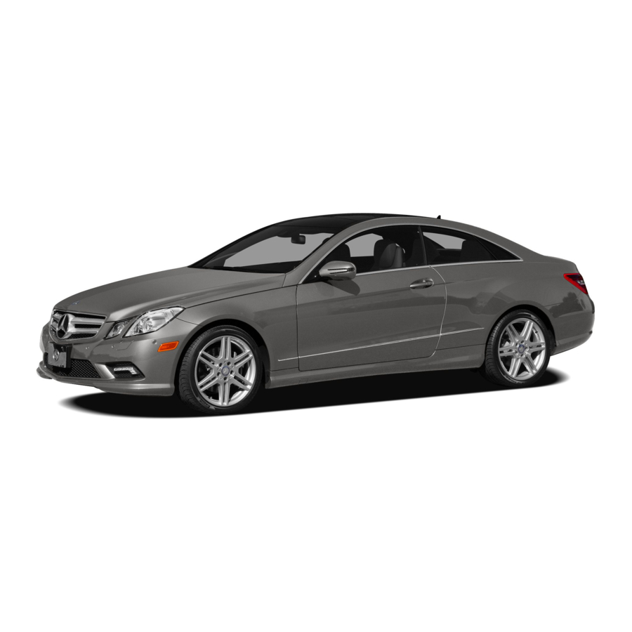 Mercedes-Benz 2011 E-Class Cabriolet Car Manuals