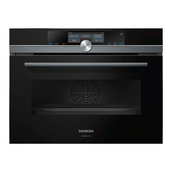 Siemens CN878G4 0 Series Compact Oven Manuals