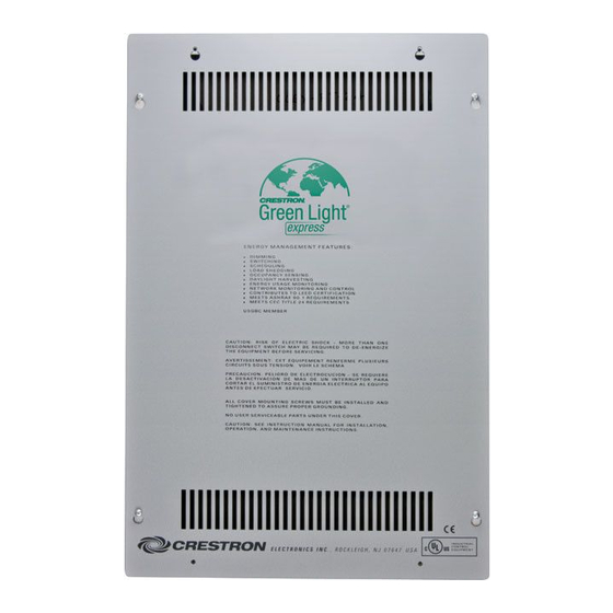 Crestron GREEN LIGHT GLPX-HSW-FT Installation Manual
