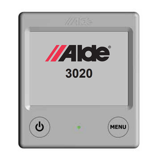 Alde 3020 013 Operating & Installation Instructions Manual