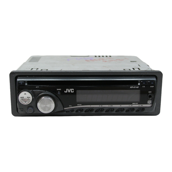 JVC KD-G140 - Radio / CD Player Manuals