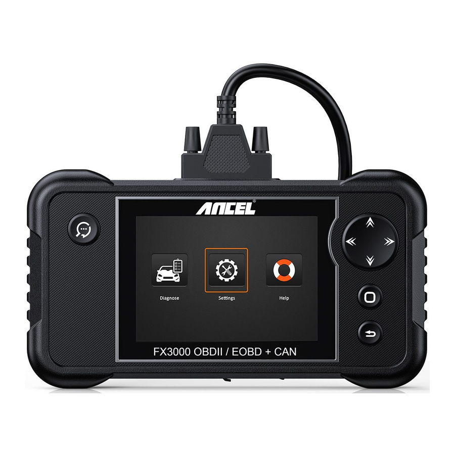 Ancel FX2000 - Diagnostic Equipment Manual
