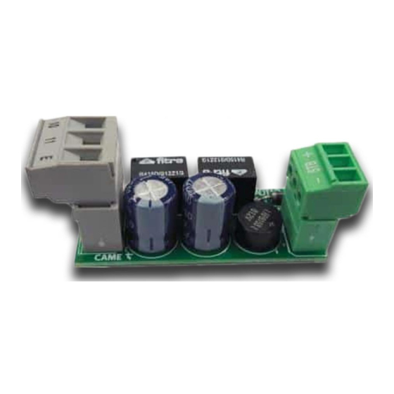 CAME 803XC-0010 Quick Start Manual