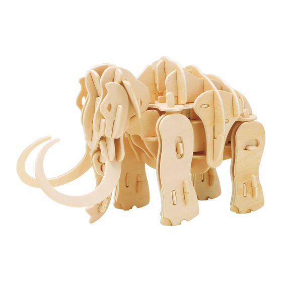 Robotime Mammoth Dinosaur Kulloon A400 Assembly Instructions