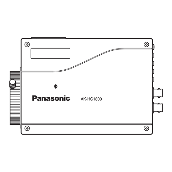 Panasonic AK-HC1800G Operating	 Instruction