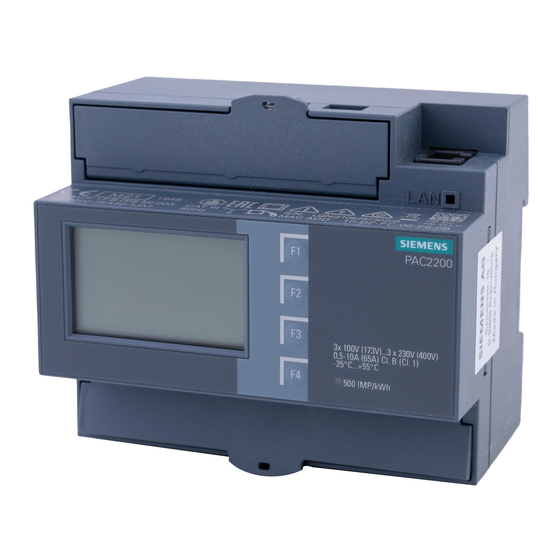 Siemens SENTRON 7KM PAC2200 Product Manual