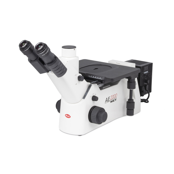 Motic AE2000MET Instruction Manual