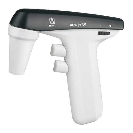 BRAND accu-jet S Operating Manual