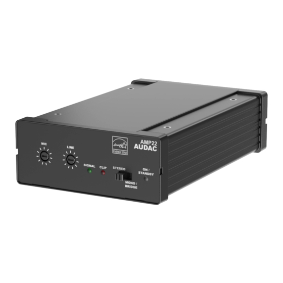 User Manuals: AUDAC AMP22 Mini stereo amplifier