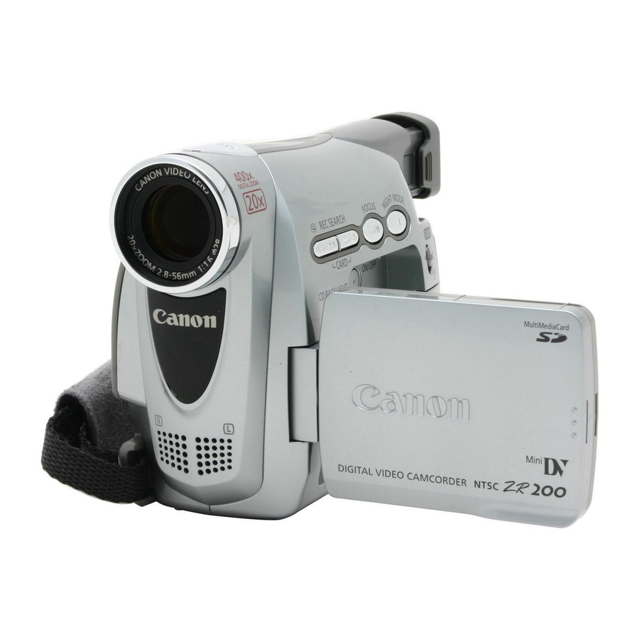 Canon ZR200 Software Instruction Manual