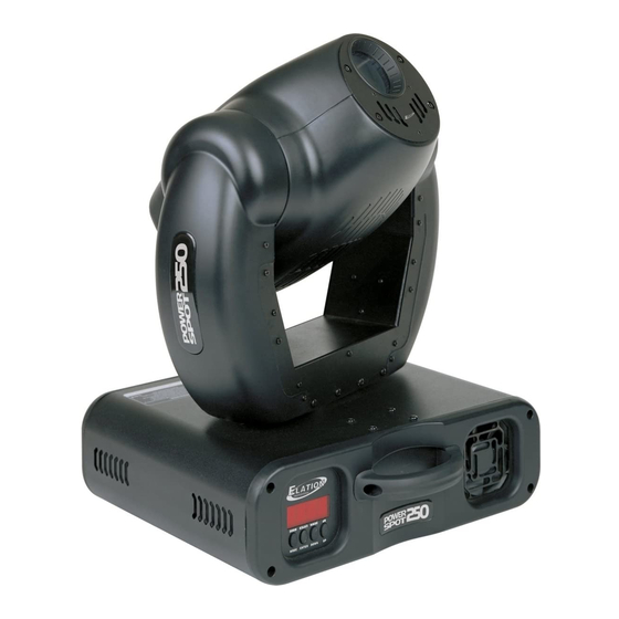 ELATION POWER SPOT 250 USER MANUAL Pdf Download ManualsLib