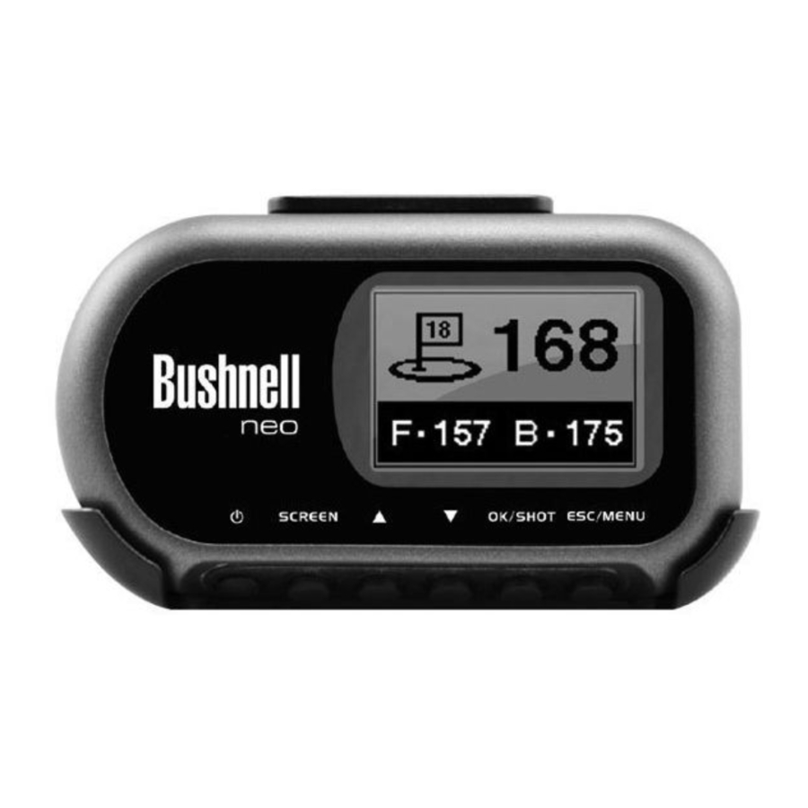 Bushnell Neo Handheld - GPS Rangefinder Manual