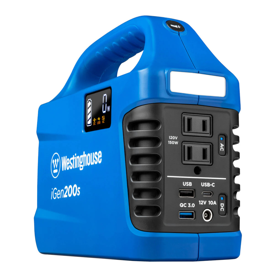 Westinghouse iGen200s - Portable Power Station Manual