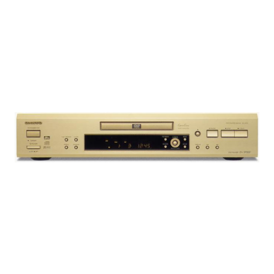 Onkyo DV-SP500 Instruction Manual