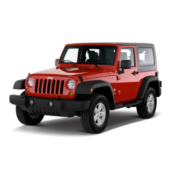 Jeep wrangler 2009 Quick Reference Manual