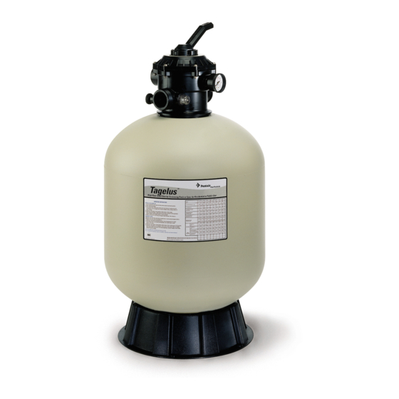 PENTAIR TAGELUS TA 40 SWIMMING POOL FILTER INSTALLATION AND USER MANUAL