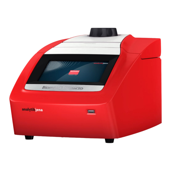 Analytik Jena Biometra TAdvanced Series Operating Manual